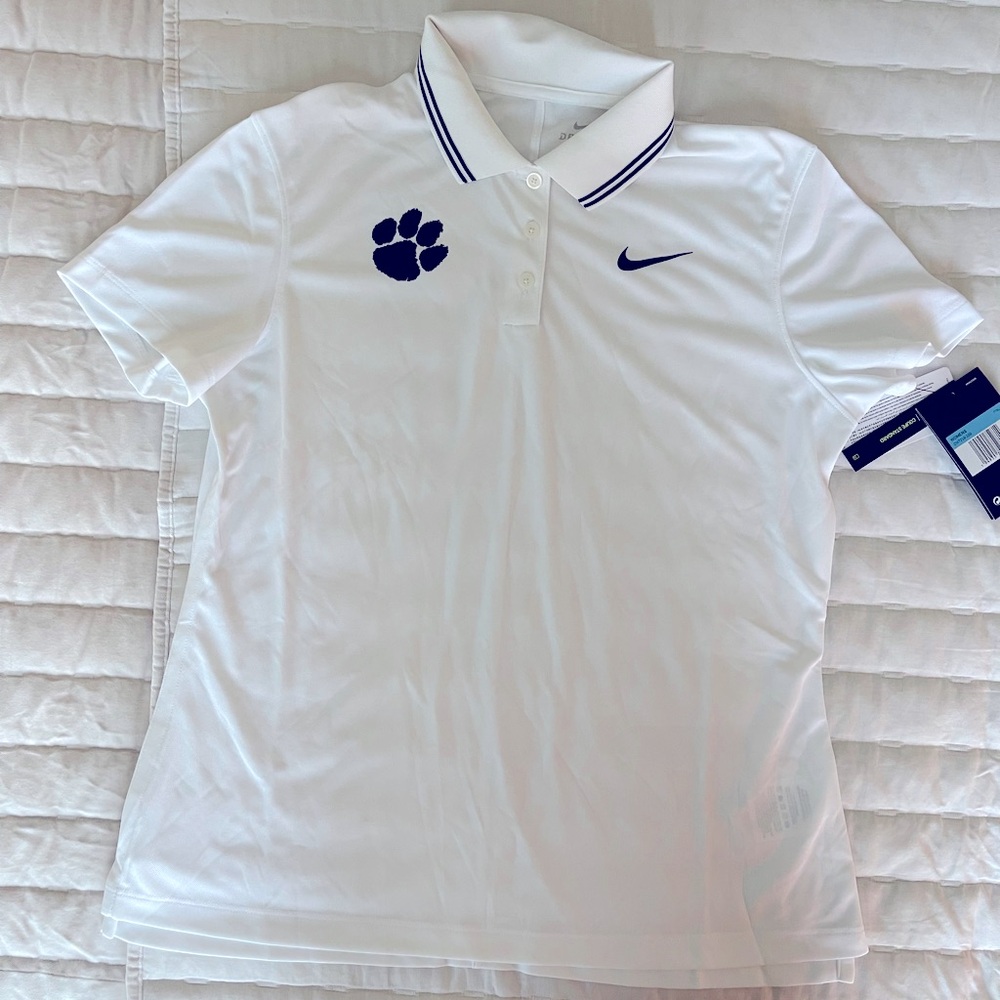 NIKE Dri-fit Standard fit Women’s Polo with Clemson logo 🤍